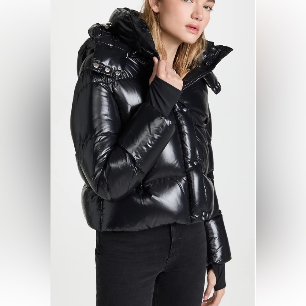 Sam cropped down jacket xs gloss black jordy